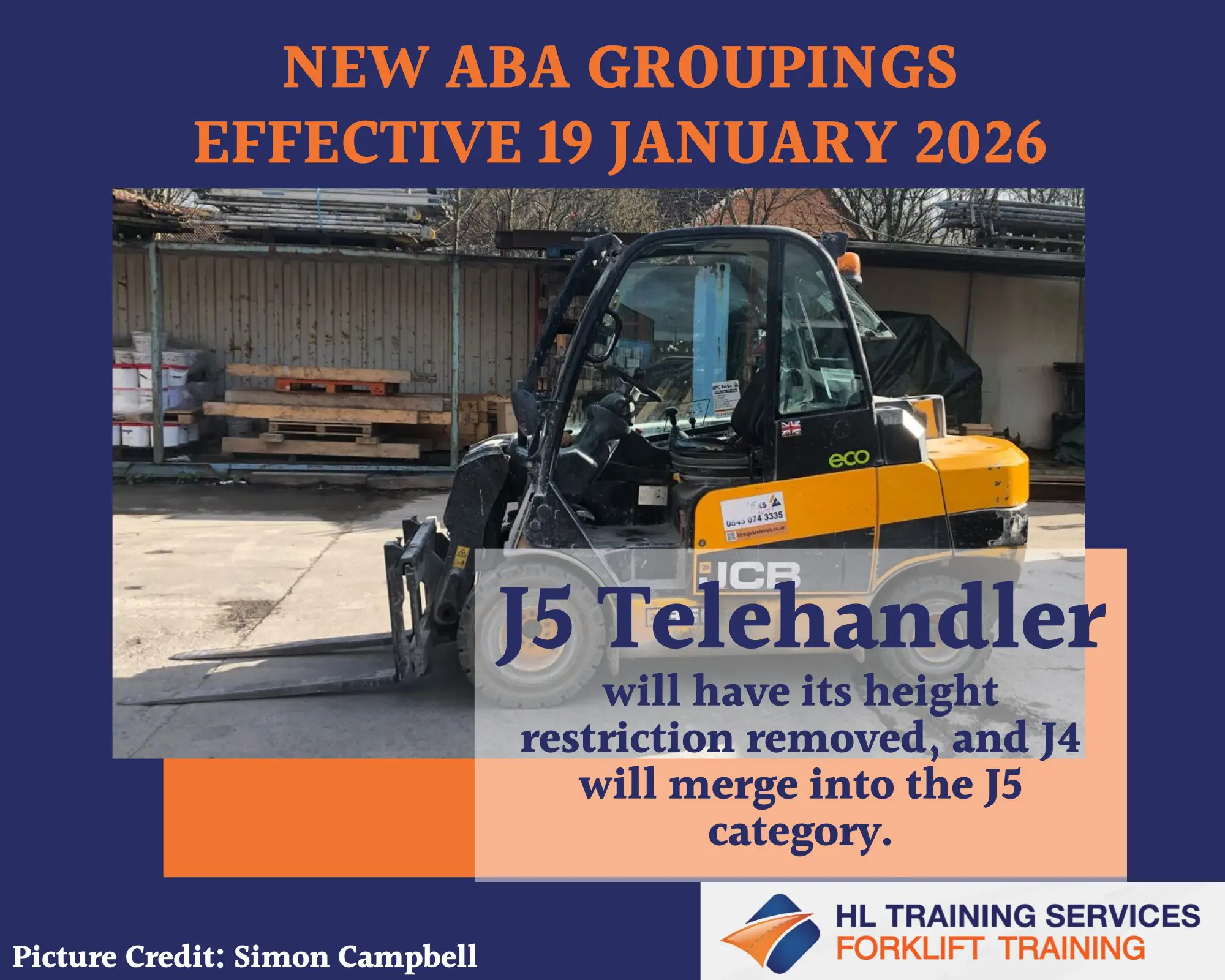 J4 and J5 Telehandler Categories merge in January 2026