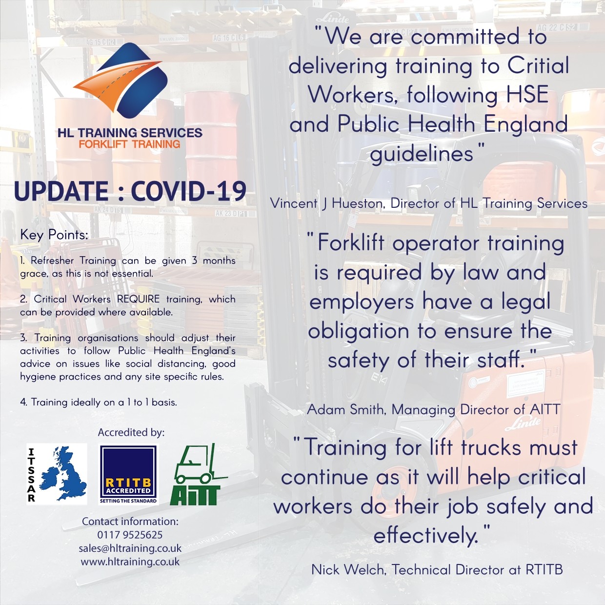 COVID-19 NEWS Forklift Training